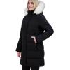 imageNautica womens Heavyweight Puffer Jacketfaux Furlined Hood Wind Waterresistant Winter CoatBlack