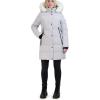 imageNautica womens Heavyweight Puffer Jacketfaux Furlined Hood Wind Waterresistant Winter CoatSilver Grey