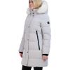 imageNautica womens Heavyweight Puffer Jacketfaux Furlined Hood Wind Waterresistant Winter CoatSilver Grey