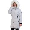 imageNautica womens Heavyweight Puffer Jacketfaux Furlined Hood Wind Waterresistant Winter CoatSilver Grey