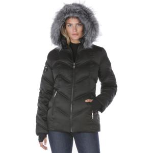 imageNautica Womens Mist Heavyweight Winter Coat Puffer Jacket with Detachable Faux Fur HoodJet