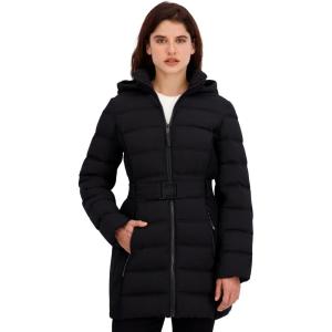 imageNautica Womens Solid Lightweight Packable PufferBlack