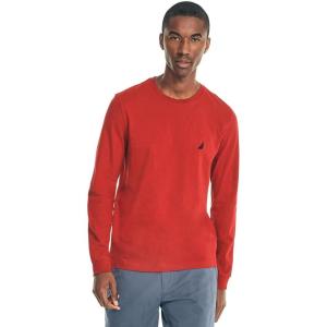 imageNautica Mens JClass Logo Long Sleeve TShirtRed