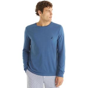 imageNautica Mens JClass Logo Long Sleeve TShirtThe Alaskan Blue