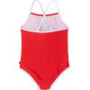 imageNautica Girls OnePiece Swimsuit with UPF 50 Sun Protection Quick Drying Bathing SuitFiery Red Anchor