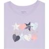 imageNautica Girls Short Sleeve TShirt with Fun Graphic Design Cotton Tee with Tagless InteriorPurple Heart Star