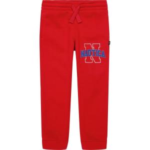 imageNautica Boys Fleece Jogger SweatpantsOld School Carmine