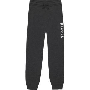 imageNautica Boys Fleece Jogger SweatpantsSolid Coal Heather