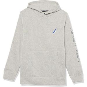 imageNautica Boys Pullover Fleece Hoodie SweatshirtGrey