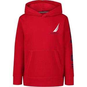 imageNautica Boys Pullover Fleece Hoodie SweatshirtSignal Flag Tango Red
