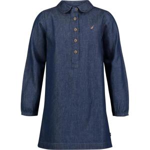 imageNautica Girls Short Sleeve Chambray Shirt DressDark Rinse Chambray