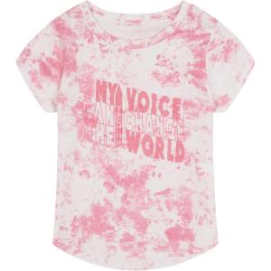 imageNautica Girls Short Sleeve TShirt with Fun Graphic Design Cotton Tee with Tagless InteriorPink Tiedye