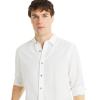 imageNautica Mens Nautica Sustainably Crafted Classic Fit Linen ShirtDeck Bright White