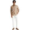imageNautica Mens Nautica Sustainably Crafted Classic Fit Linen ShirtDeck Coconut Shell