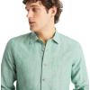 imageNautica Mens Nautica Sustainably Crafted Classic Fit Linen ShirtDeck Frosty Spruce