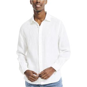 imageNautica Mens Nautica Sustainably Crafted Classic Fit Linen ShirtBright White