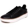 imageNautica Mens Casual Court Fashion Sneakers Classic LowTop LaceUp Shoes Comfortable Everyday Walking Style with Durable Outsole and Vegan Leather UpperBlackdonley