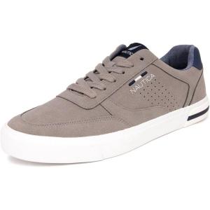 imageNautica Mens Casual LaceUp Sneakers Classic LowTop Fashion Shoes with Sleek Everyday StyleGreynegril