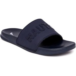 imageNautica Mens Slide Sandals  Comfortable SlipOn Pool ampamp Beach Shoes with Cushioned Footbed for Casual WearNavyprovi