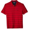 imageNautica Mens Classic Short Sleeve Striped Polo ShirtNautica Red