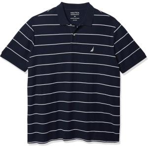 imageNautica Mens Classic Short Sleeve Striped Polo ShirtNavy