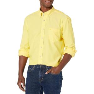 imageNautica Young Mens School Uniform Long Sleeve Performance Oxford ButtonDown ShirtMarigold