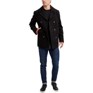 imageNautica Mens Classic Double Breasted PeacoatBlk Caviar