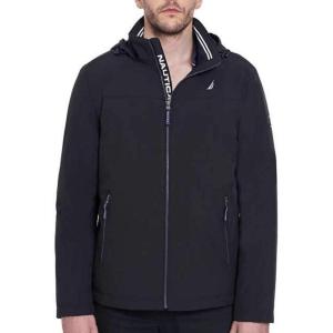 imageNautica Mens Lightweight Windbreaker Stretch Athletic Outdoor Full Zip Bomber Golf JacketCaviar Black