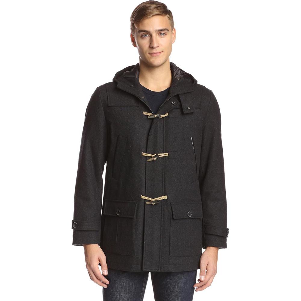 imageNautica Mens Big Wool Peacoat  SizesCharcoal Gray