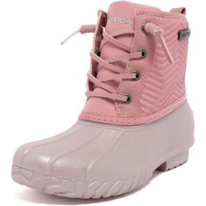 imageNautica Girls Duck Boot Winter Waterproof Insulated Snow Boot for Toddler and YouthPink Frost