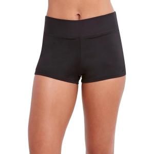 imageNautica Womens MidRise Flattering Wide Waistband Boy Leg Bikini Bottom SwimsuitBikini BottomsBlack