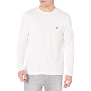 imageNautica Mens Nautica Mens JClass Logo Long Sleeve TShirtBright White