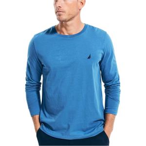 imageNautica Mens Nautica Mens JClass Logo Long Sleeve TShirtDelft
