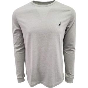 imageNautica Mens Nautica Mens JClass Logo Long Sleeve TShirtGrey