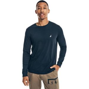 imageNautica Mens Nautica Mens JClass Logo Long Sleeve TShirtNavy Seas