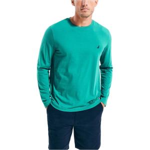imageNautica Mens Nautica Mens JClass Logo Long Sleeve TShirtParasail Green