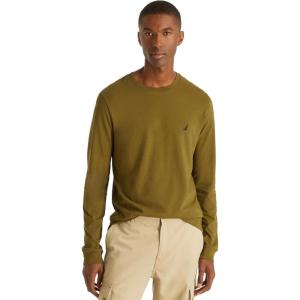 imageNautica Mens Nautica Mens JClass Logo Long Sleeve TShirtThe Dark Olive