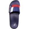 image:imageNautica Mens Athletic Slide Sandal Adjustable Straps Comfort SlipOn Regular amp Wide WidthsBower 2navyWhiteRed