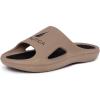 image:imageNautica Mens Athletic Slides Sport Shower Sandals for Indoor amp Outdoor  Lightweight Durable and ComfortableDark Tan