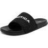 image:imageNautica Mens SlipOn Slide SandalsBlack Whitesilverton