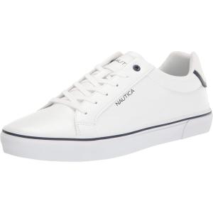 image:imageNautica Mens Casual Fashion Sneakers LaceUp LowTop Walking Shoes with Comfortable Cushioned Footbed Lightweight Vegan Leather Upper and Durable Grippy Outsole  LeonardWhite