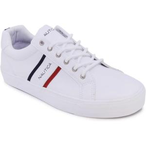 image:imageNautica Mens Casual Shoe Classic LaceUp Low Top Loafer Fashion Sneaker  in Medium amp Wide Width SizesAvarywhite