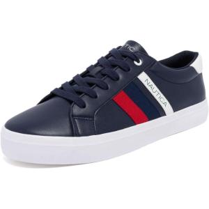 image:imageNautica Mens Casual Shoe Classic LaceUp Low Top Loafer Fashion Sneaker  in Medium amp Wide Width SizesNavy Red White
