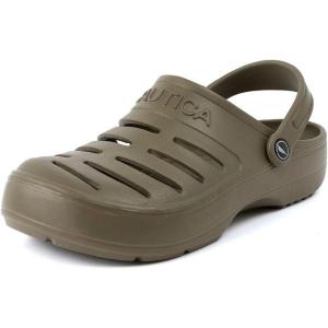 image:imageNautica Mens Clogs  Athletic Sports Sandal  SlipOn with Adjustable Back Strap  Water ShoesFuzzy Slippers River EdgeKhaki River Edge