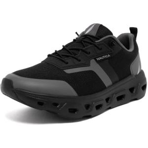 image:imageNautica Mens Running Sneakers Sport Fashion LaceUp Athletic Soft Shoes for Gym Tennis Men  Cushioned Breathable Lightweight amp ComfortableBlack Charcoal Kamilo