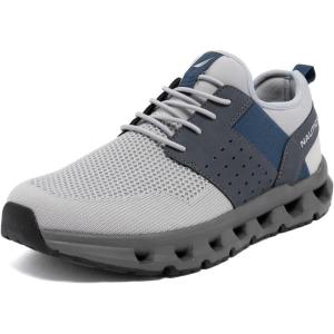 image:imageNautica Mens Running Sneakers Sport Fashion LaceUp Athletic Soft Shoes for Gym Tennis Men  Cushioned Breathable Lightweight amp ComfortableGrey Slate Zer