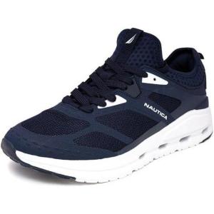 image:imageNautica Mens Running Sneakers Sport Fashion LaceUp Athletic Soft Shoes for Gym Tennis Men  Cushioned Breathable Lightweight amp ComfortableNavy White Gobi