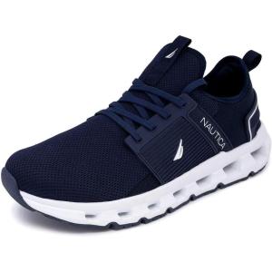 image:imageNautica Mens Running Sneakers Sport Fashion LaceUp Athletic Soft Shoes for Gym Tennis Men  Cushioned Breathable Lightweight amp ComfortableNavy White Cailen