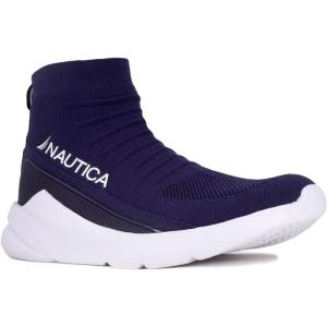 image:imageNautica Mens SlipOn Sneaker High Top Socks Shoes with Ankle Support  Comfortable amp Breathable LaceUp Gym Walking Running Shoes