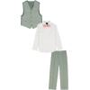 image:imageNautica Boys 4piece Formal Suit Set with Vest Pants Collared Dress Shirt and TieSage